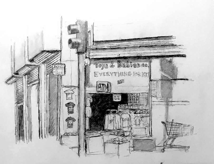 Walking around in the Toy District in Los Angeles, which lies on the border of Skid&nbsp;Row…