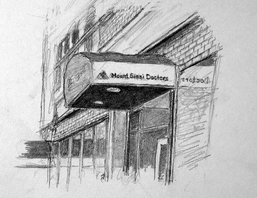 I sit down on a half-empty Q train car next to an older man who’s busy shouting into his&nbsp;phone…