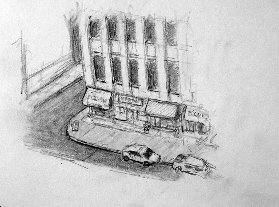 Out of my studio window I happen to notice two women and a man engaged in an&nbsp;argument…