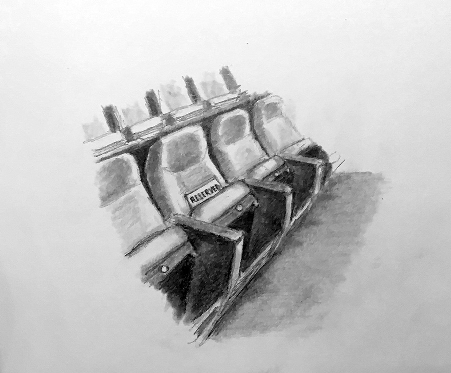 Before a film screening at BAM I notice some commotion in a row beneath&nbsp;me…