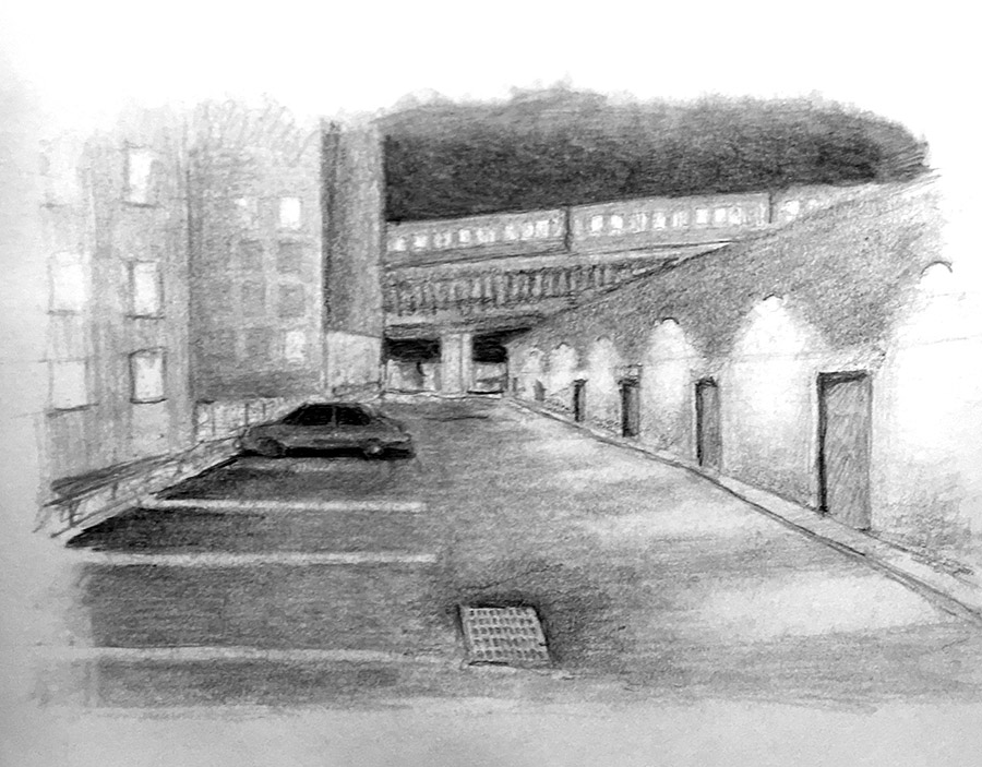 In the parking lot behind my building a lone figure is shadow&nbsp;boxing…