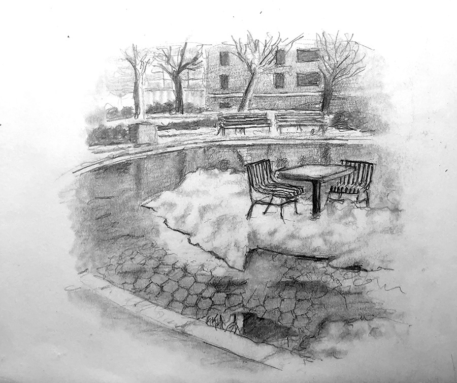 I’m walking down Cadman Plaza East en route to my studio on a bitterly cold, March&nbsp;morning…